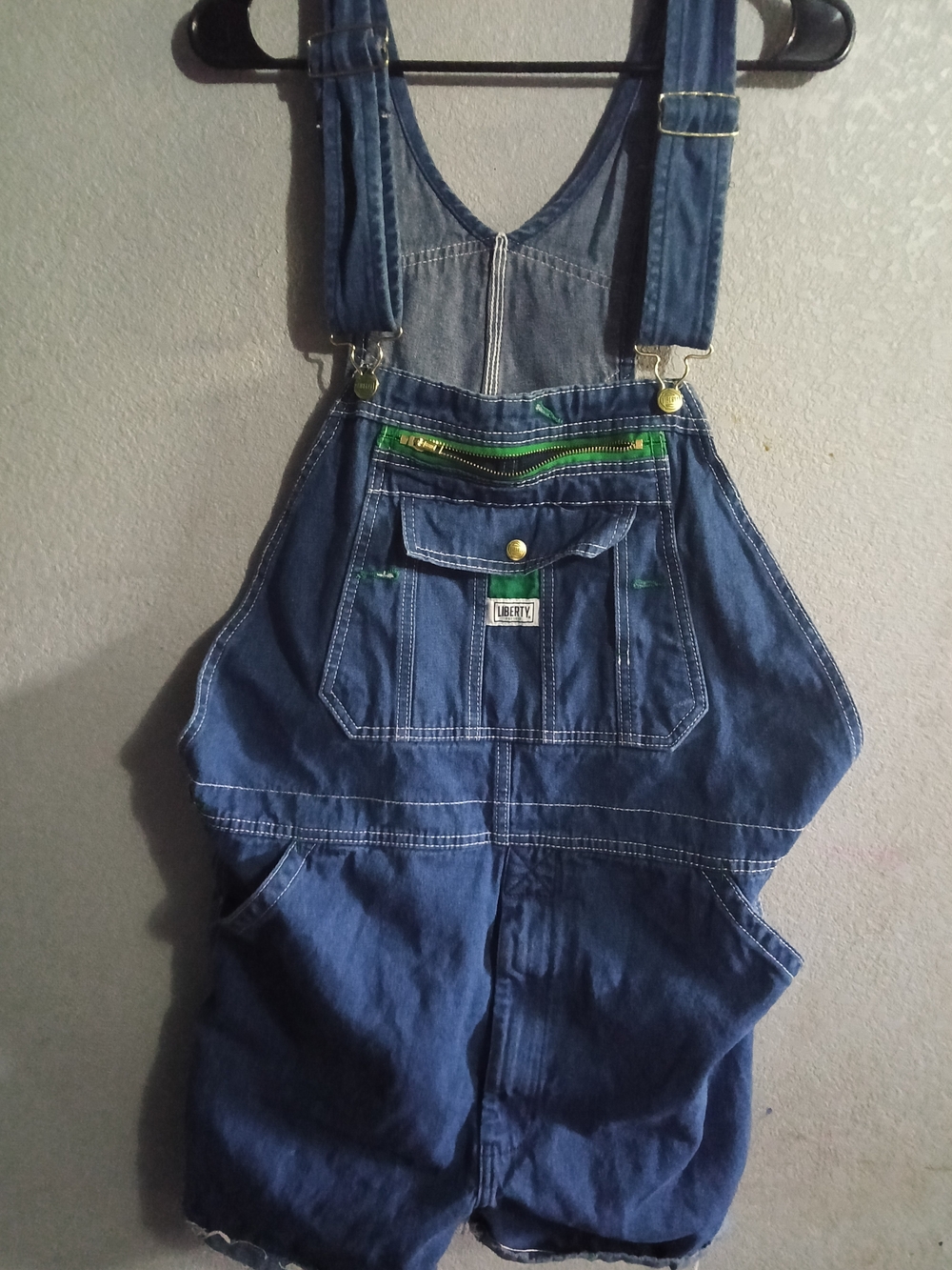 Liberty Men's Blue Denim Short Overalls